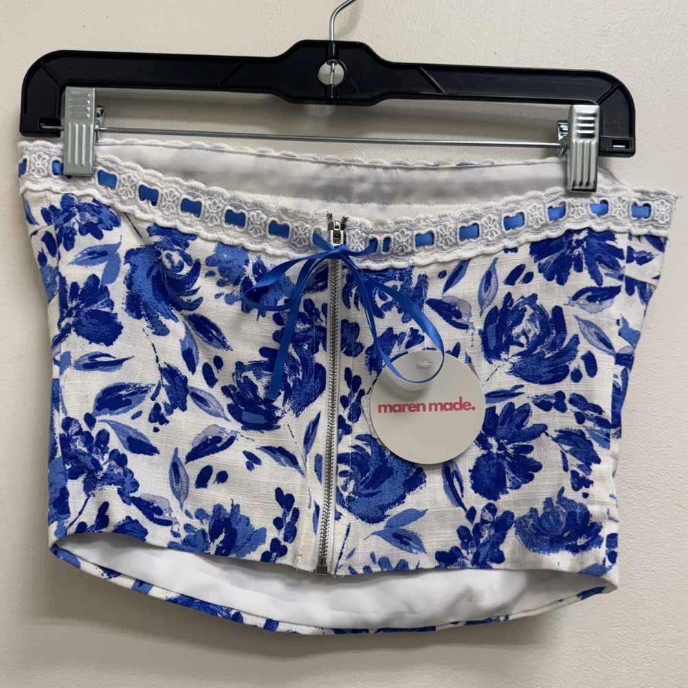 NWT Sky To Moon Strapless Crop